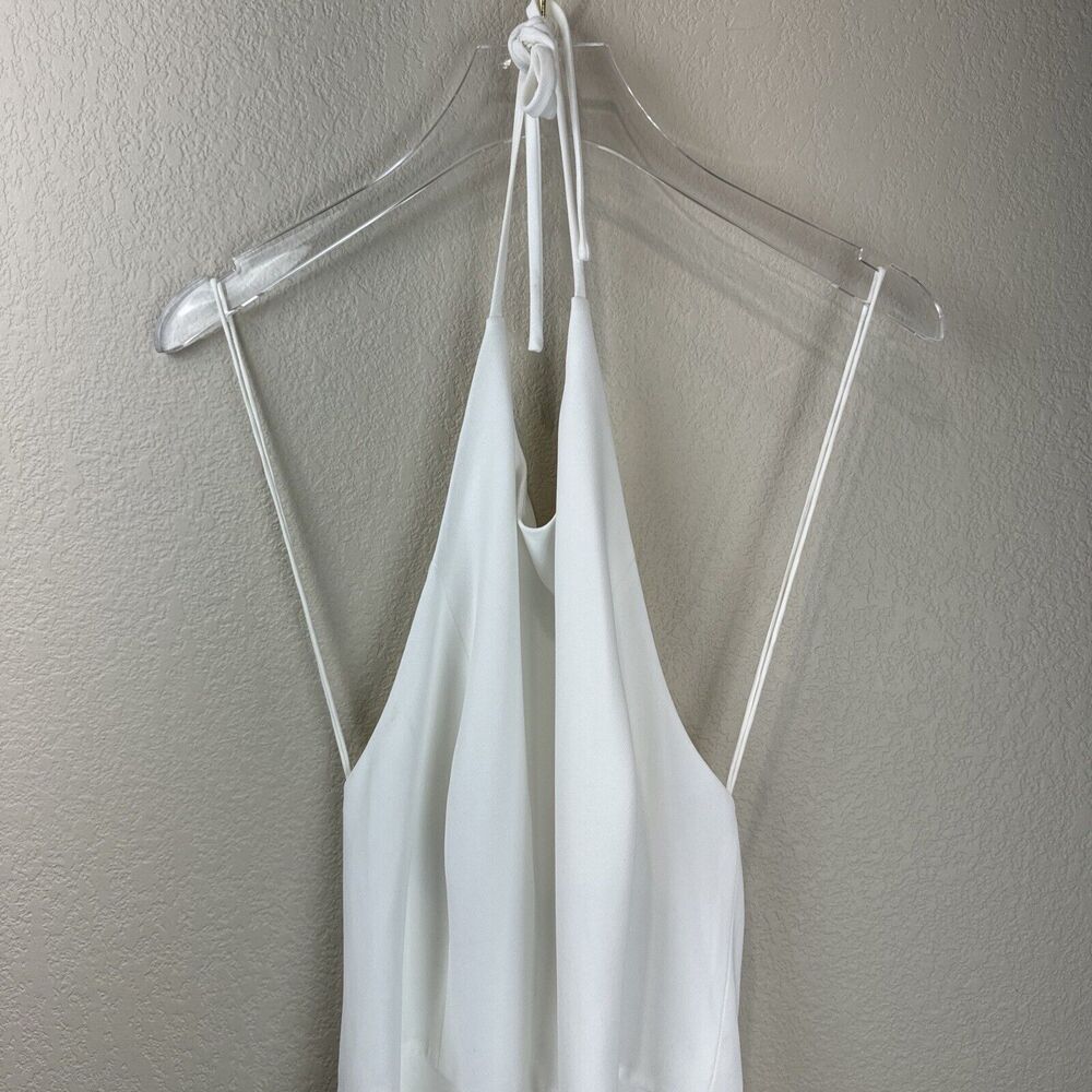 Alice Olivia Dress Women 10 White Halter Layered Wedding Party‎ Cocktail - Picture 3 of 16